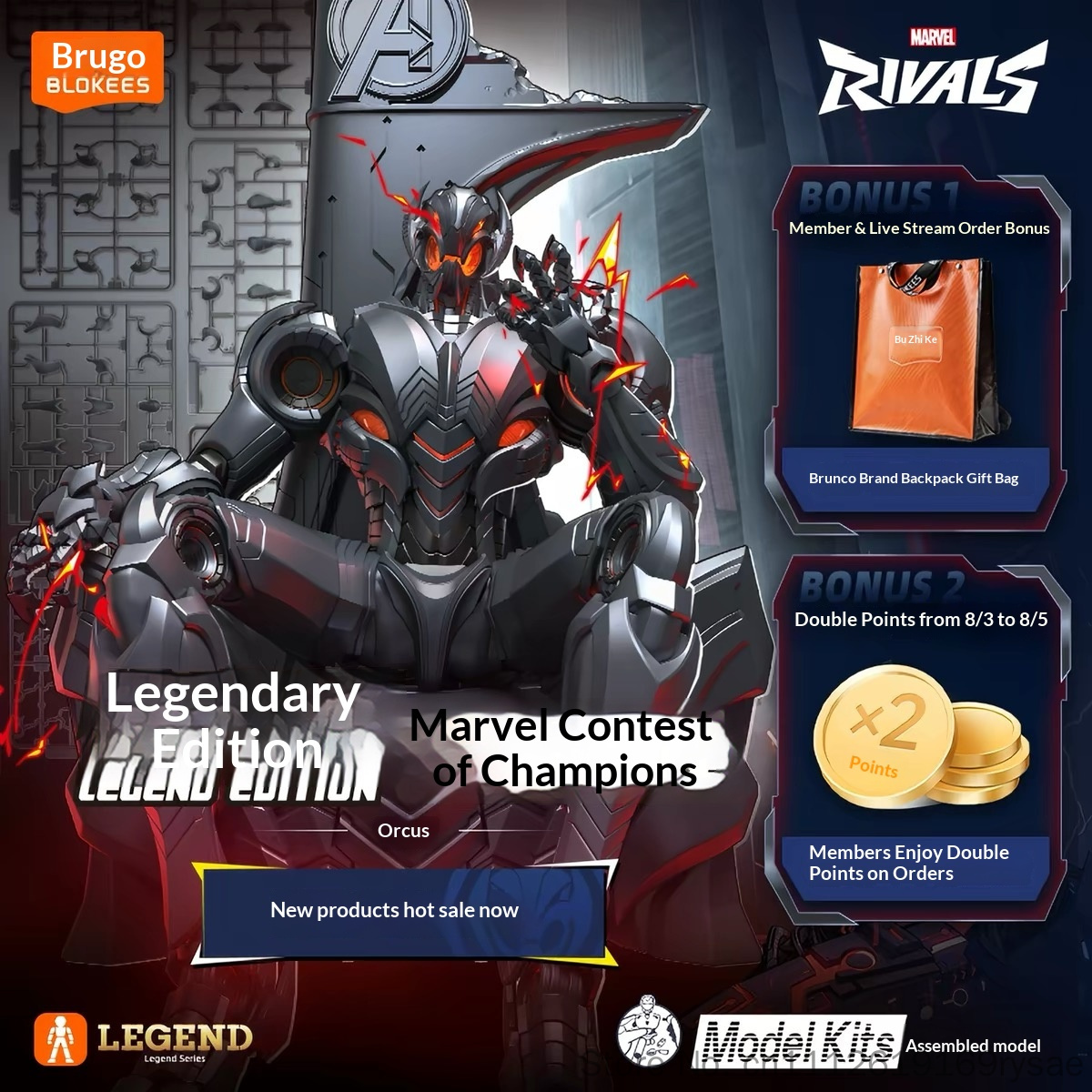 Blokees Genuine New Marvel Riv - đánh giá và giá Model Kit Ultron