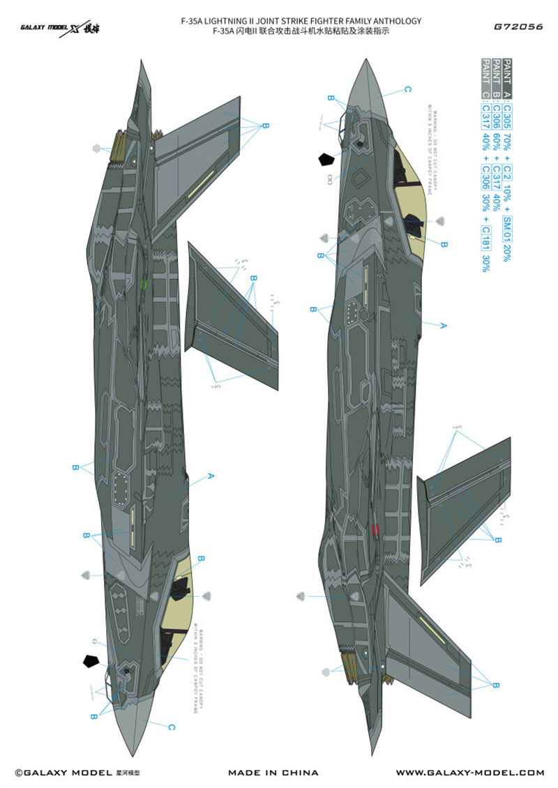 Galaxy 1/72 Scale F-35A Lightn - đánh giá và giá Model Kit Tamiya