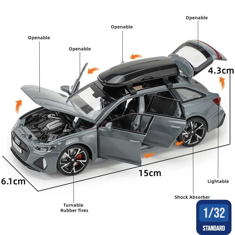 1/32 Audi RS6 Miniature Diecas - đánh giá và giá Model Kit Ferrari