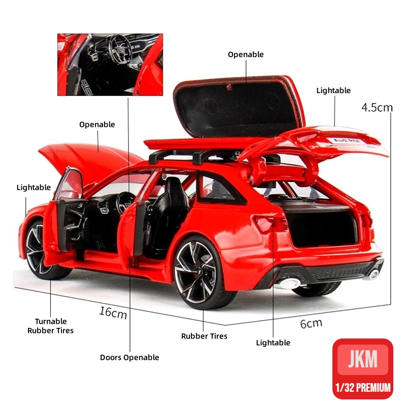 1/32 Audi RS6 Miniature Diecas - đánh giá và giá Model Kit Ferrari