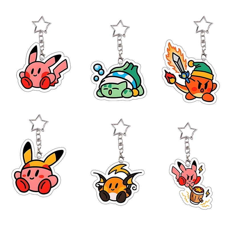 6 Set Charmander Acrylic Keych - đánh giá và giá Model Kit Kirby